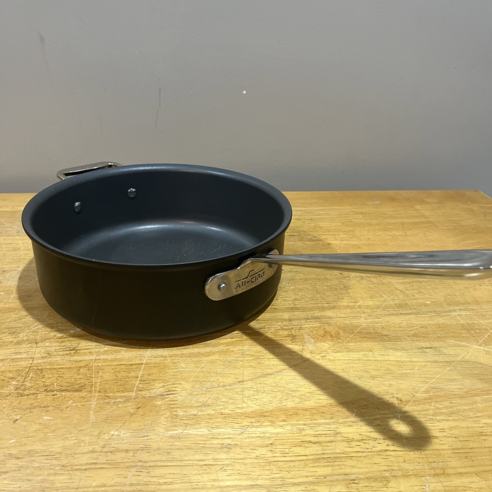 All-Clad HA1 4 Qt 12 inch Saute Pan Hard Anodized Nonstick Helper Handle No Lid